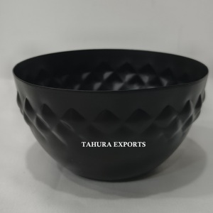 Tazón Clásico Negro de Metal con Forma Simple pero Resistente, Perfecto para Servir, Mezclar y Almacenar Alimentos en el Hogar - Product Image 3