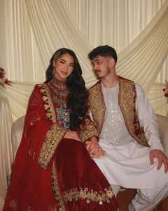 Conjunto de vestido étnico Tribal Kuchi de nuevo diseño 2025, traje gitano Vintage hecho a mano afgano tradicional con chaleco para hombre a juego - Product Image 2