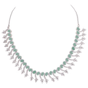 Delicado collar AD de plata con perla elegante cobre latón plateado joyería regalo para mujer - Product Image 4