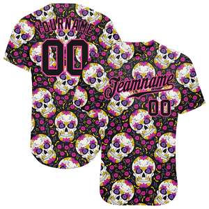 Camiseta de béisbol con estampado personalizado y logotipo bordado personalizado con números, camisetas de béisbol para hombre - Product Image 1