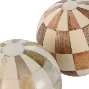 Boule décorative en résine incrustée de couleur marron antique, design antique, ensemble de boules en os incrustées de qualité supérieure, taille et trou personnalisés, décoration intérieure - Product Image 4