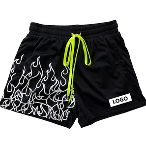 Imprimer à la demande graphique de baseball pour hommes personnalisé sublimé double maille recadrée designer short de basket-ball d'entraînement 5 pouces - Product Image 6