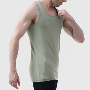 Últimos diseños de camiseta sin mangas para hombre logotipo personalizado/Color gran oferta transpirable cómodo de calidad superior camiseta sin mangas para hombre con antiarrugas - Product Image 3