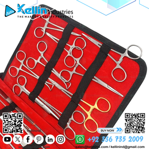 Ensemble d'instruments de chirurgie mineure manuelle, 25 instruments chirurgicaux de base, certifiés CE, réutilisables, vente en gros - Product Image 5