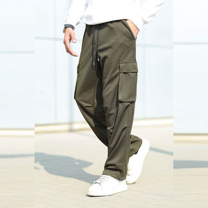 Pantalons pour hommes Pantalons cargo multi-poches personnalisés à lavage léger Pantalons de jogging pour hommes Style taille haute Pantalons de survêtement tricotés avec la meilleure qualité bon marché - Product Image 3