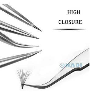 High Quality Stainless Steel <b>Eyelash</b> Tweezers Customizable Logo 75 Degree Pointed Fiber <b>Extensions</b> Eyebrows Tool - Product Image 5