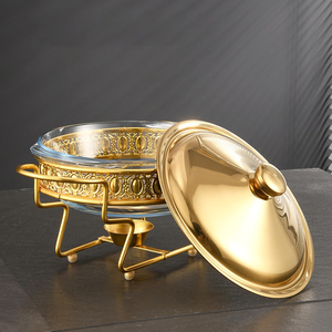 จานเสิร์ฟอาหารสแตนเลสหนาสำหรับร้านอาหารที่อุ่นอาหารบุฟเฟต์ความจุ6L เป็นมิตรกับสิ่งแวดล้อม - Product Image 2