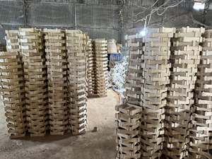 Accessoires de cuisine en bois de pin, porte-bouteilles de vin, porte-vin et barils, lotus bleu - Product Image 6