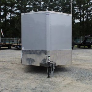Nouvelle conception de remorque de transport fermée 4x6, transporteur compact et durable avec une seule porte arrière, cadre en acier, construction résistante aux intempéries - Product Image 1