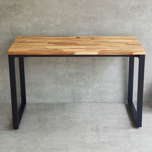 HBRT083 Assembly Required 120x60cm Rectangular Acacia Wood <b>Computer</b> <b>Desk</b> with Iron Legs - Product Image 5