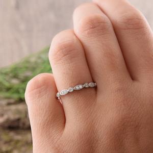 แหวนแต่งงานสไตล์โบฮีเมียนทำด้วยมือของผู้หญิง925เงินแท้สไตล์โบโฮเครื่องประดับสีขาวบุษราคัมอัญมณีชั้นดีสำหรับงานเลี้ยงและของขวัญ - Product Image 3