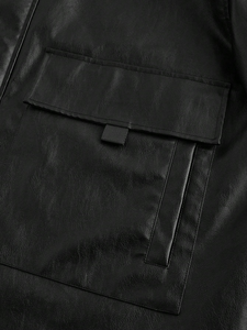 Chaqueta de Motero Retro Personalizada para Hombre, de Cuero Genuino de Piel de Becerro, Lavado Vintage, Corte Holgado, Cuello Solapa, para Otoño - Product Image 5