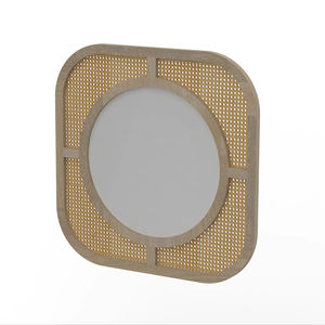 Espejo de pared de madera hecho a mano con elegancia rústica cuidadosamente elaborado por artesanos expertos cada espejo único bellamente decorativo - Product Image 1