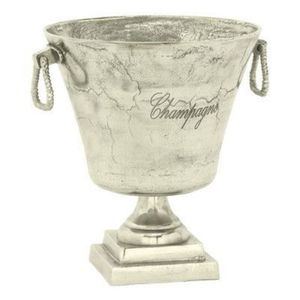 Enfriador de vino y champán de aluminio Vintage, cubo de hielo en Base de Pedestal para decoración de hogar, Bar, fiesta, Hotel y restaurante - Product Image 1