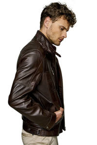 Veste en cuir personnalisée de haute qualité pour hommes Vêtements d'hiver Nouveau style Veste en cuir véritable pour hommes - Product Image 3