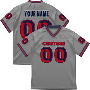 Ropa DEPORTIVA UNIVERSITARIA Camisetas de fútbol americano Ropa de equipo OEM Malla de poliéster transpirable de secado rápido Manga de sublimación Logotipo de rayas - Product Image 5