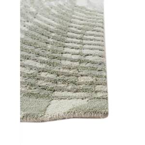 พรมลายเรขาคณิต Aakar by Kavi Eskn-339 ทำจากขนสัตว์และไหมไผ่ สีเขียว ถักด้วยมือ สำหรับใช้ในบ้าน - Product Image 4