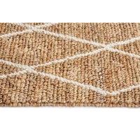 Tapis de salon rectangulaire en jute géométrique moderne, tissage plat, écologique, fabriqué en Inde – Offre Spéciale