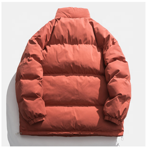 2021 hiver surdimensionné à capuche Parka doudoune à manches longues boutons poches décontracté toile chaud manteau avant Logo fermeture à glissière - Product Image 4