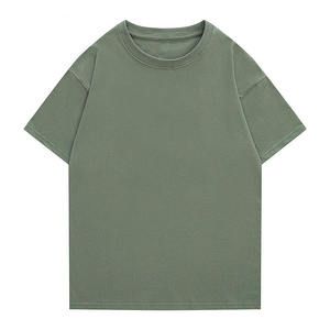 Top qualité bas prix broderie goutte épaule t-shirts perdre l'ajustement Boxy coupe t-shirts avec ma conception personnalisée imprimée - Product Image 1