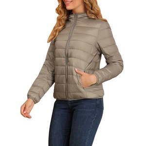 Best Quality Women's Quilted Puffer Jackets Custom Design Logo Winter Wear Breathable Hooded Collar Knitted <b>Canvas</b> Wholesale - Product Image 3
