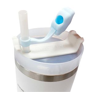 Custom logo Silicone Tumbler Cup stanley Straw Topper Cover - Product Image 3