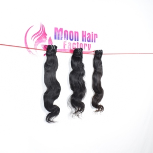 Cheveux humains indiens bruts à prix d'usine directement de l'Inde Extensions naturelles de vague de corps Cheveux humains vierges Remy bon marché non traités - Product Image 2