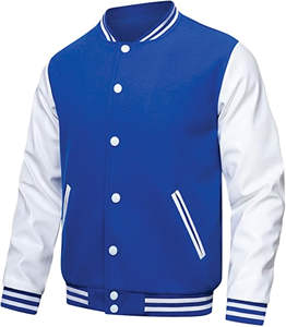 Hermoso estilo personalizado Varsity Jacket Fleece Varsity Jackets Venta al por mayor Letterman CollegeBaseballjacket para hombres DDP Envío - Product Image 2