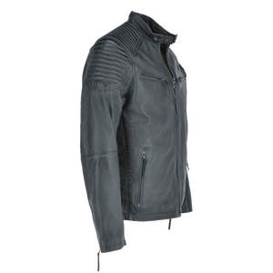 2025 Pakistan fabricant dernier Style hiver chaud hommes veste en cuir Logo personnalisé imprimé col à capuche tissu matériel - Product Image 6