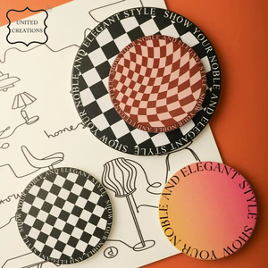 Posavasos de cerámica redondo de sublimación de estilo clásico impreso OEM Posavasos de corcho redondo trasero de corcho natural - Product Image 3