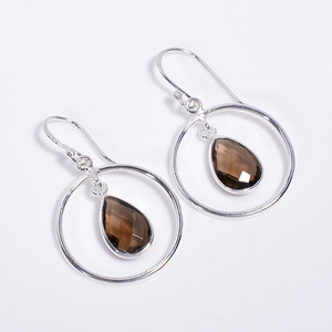 Naturel arc-en-ciel pierre de lune poire coupe pierres précieuses 925 argent sterling boucles d'oreilles filles mode argent bijoux faits à la main exportateur - Product Image 3