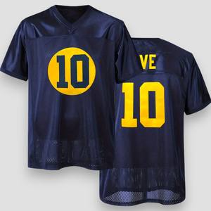 Nom/Numéro Personnalisé Brodé Rugby Sportswear Maillot Football Américain Rétro Maille Manches Courtes Imprimé Techniques Respirant - Product Image 6