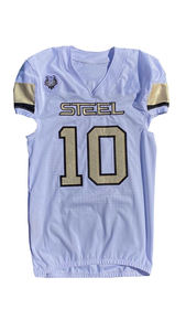 Uniforme de fútbol americano juvenil Jersey blanco Aparejos Sarga Nombre Números Equipo Sublimación Impresión Alta calidad Secado rápido - Product Image 5