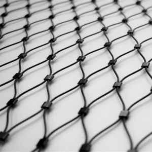 ตาข่ายเชือกลวดสลิงสแตนเลส316 304ยืดหยุ่นสีดำทอสำหรับรั้วสวนสัตว์ตาข่ายแบบกำหนดเองตัดได้ - Product Image 2