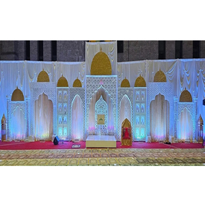 Escenario árabe más hermoso para grandes bodas Anillo elegante Ceremonia Escenario Decoración Gran tema musulmán Decorado Escenario de recepción - Product Image 1