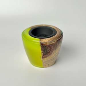 Quemador de incienso de madera de mango artesanal Bela de tonos azules personalizado 3x3 pulgadas para regalos o decoración del hogar con uso aromático - Product Image 4