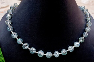 Perles de Moissanite blanches et bleues de 242 ct perles de Moissanite à facettes utilisées pour collier de Moissanite - Product Image 3