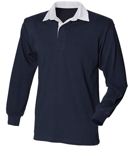 Camiseta de rugby de poliéster con estampado cómodo de transferencia de calor con mangas cortas y ajuste atlético para la práctica diaria - Product Image 3