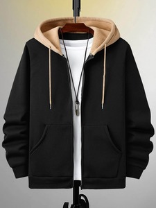 เสื้อฮู้ดสำหรับผู้ชายสไตล์แฟชั่นเสื้อมีฮู้ดสำหรับใส่กลางแจ้งดีไซน์ไม่ซ้ำใครผ้าฝ้ายผสมน้ำหนักเบา - Product Image 5