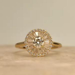 ได้รับการรับรองจาก IGI 18K & 14K แหวนประดับเพชรทรงบาแกตต์ชุบโรสโกลด์สำหรับผู้หญิงและผู้ชาย - Product Image 1