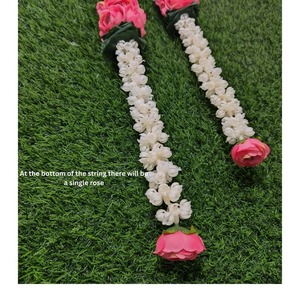 Élégance florale pour toutes les occasions Guirlandes de fleurs en tissu et bourgeons de jasmin artificiels Mogra Toran Tentures pour décor de festival - Product Image 6