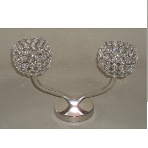 Support de bougie en cristal perlé en métal pour cérémonie de mariage, décoration de table, style unique - Product Image 2