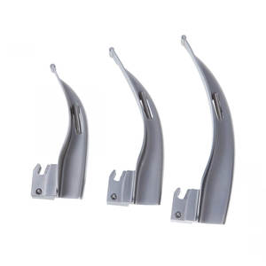 Ensemble de laryngoscopes pour adultes, 4 lames, instruments chirurgicaux, approuvé CE, réutilisable, acier inoxydable de qualité allemande, classe II, alimentation manuelle - Product Image 3