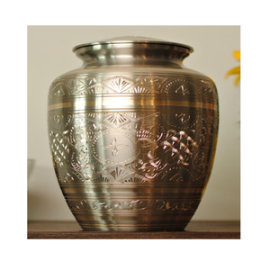 Urna de cremación de latón con diseño tallado a mano/urnas de cremación de Metal para cenizas humanos y mascotas soporte para cenizas tarros de latón urnas de Metal lo último - Product Image 3