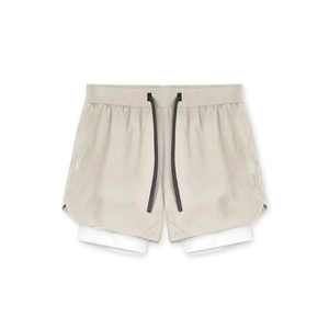 Custom Logo Two Layers 2 in 1 Workout Gym <b>Shorts</b> for Men Quick Dry Yoga Training <b>Shorts</b> <b>with</b> <b>Zipper</b> <b>Pockets</b> 7-Inch Sports <b>Shorts</b> - Product Image 6