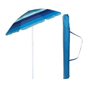 8 costole 180cm ombrellone con palo in metallo blu/verde/luce blu tessuto poliestere borsa regolabile - Product Image 1