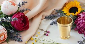 Copa Julep de latón de diseñador con mosaico de cuentas, vaso de cristal de lujo para accesorios Moscow Mule Mint - Product Image 5