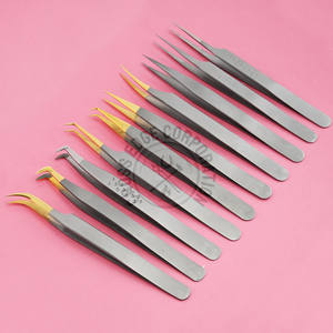 Pinzas de extensión de pestañas duraderas de primera calidad para pestañas individuales, aislamiento en forma de luna, pinzas ligeras, pinzas de volumen de arranque - Product Image 5