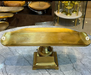 ถาดเสิร์ฟโลหะสีเงินสีทองลายดอกไม้ ชุดจานชามพร้อมขาตั้งหลายชั้น ทำจากสแตนเลสและทองเหลือง สำหรับตกแต่งบ้านในเทศกาล Diwali - Product Image 6