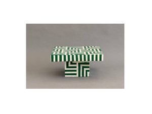 Unique handcrafted bone inlay <b>cake</b> stand with striking floral design for displaying <b>cakes</b> in style at special events - Product Image 2